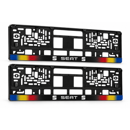 Set 2 bucati, suport numar inmatriculare personalizat Seat, HLX-1