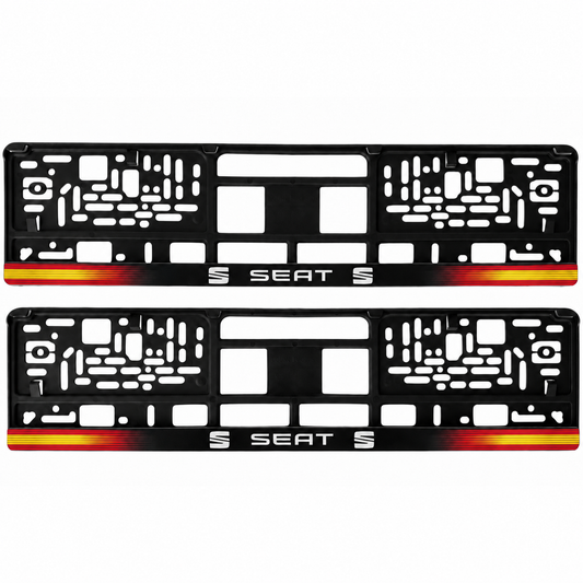 Set 2 bucati, suport numar inmatriculare personalizat Seat, HLX-1