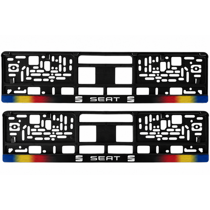 Set 2 bucati, suport numar inmatriculare personalizat Seat, HLX-1