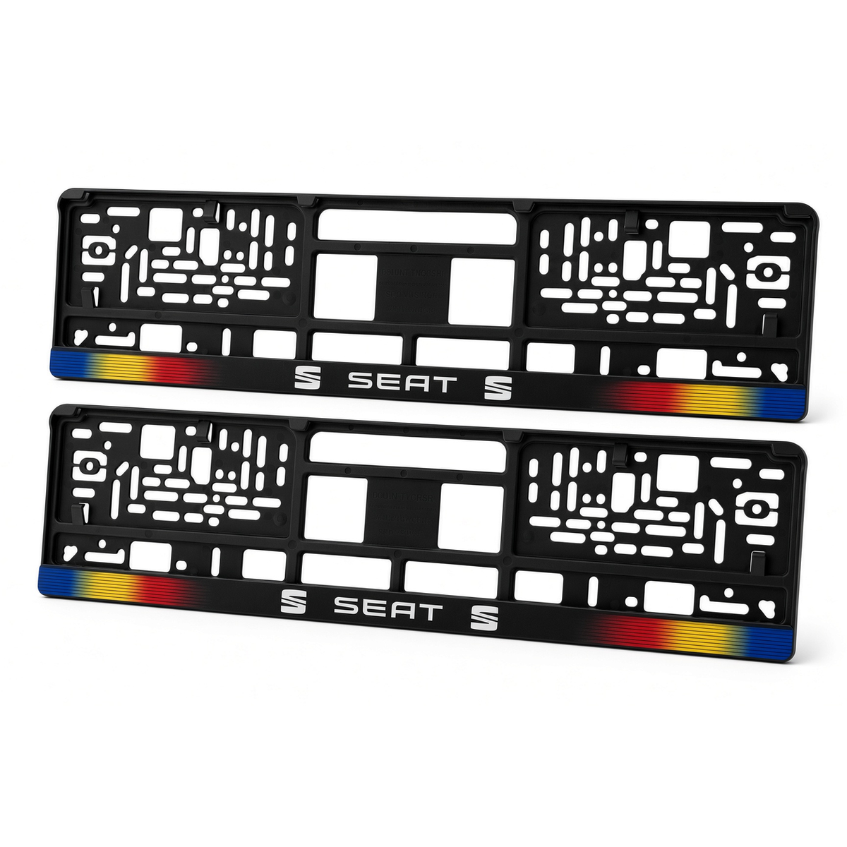 Set 2 bucati, suport numar inmatriculare personalizat Seat, HLX-1