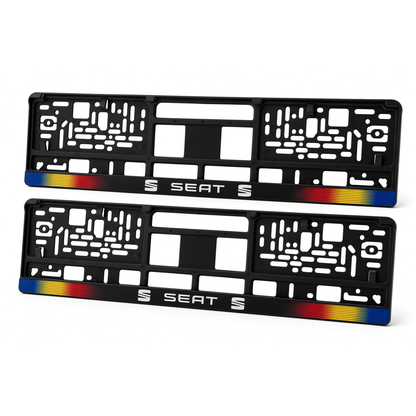 Set 2 bucati, suport numar inmatriculare personalizat Seat, HLX-1