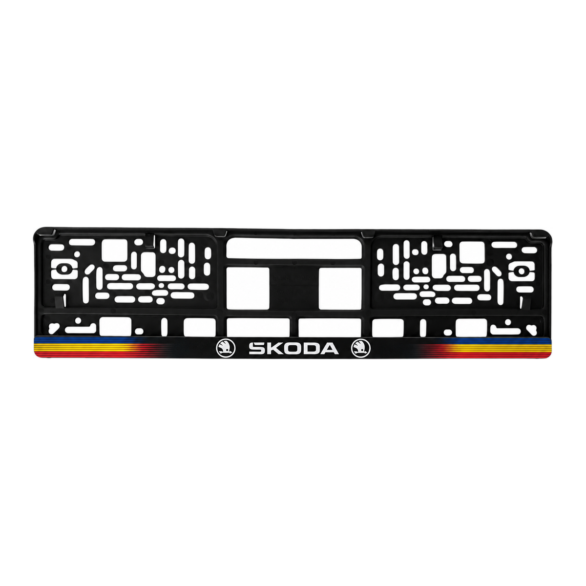 Set 2 bucati, suport numar inmatriculare personalizat Skoda, HLX-1