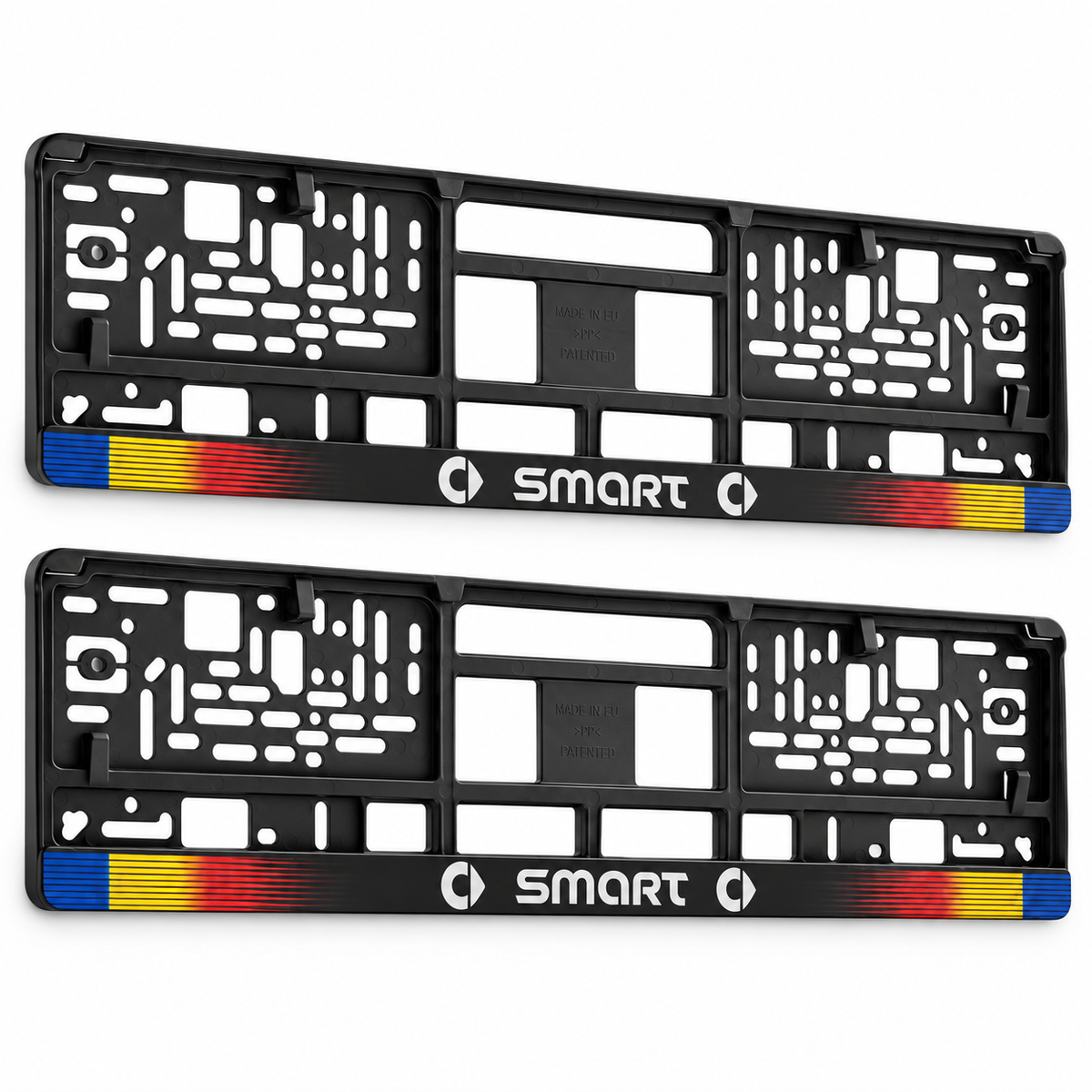 Set 2 bucati, suport numar inmatriculare personalizat Smart, HLX-1