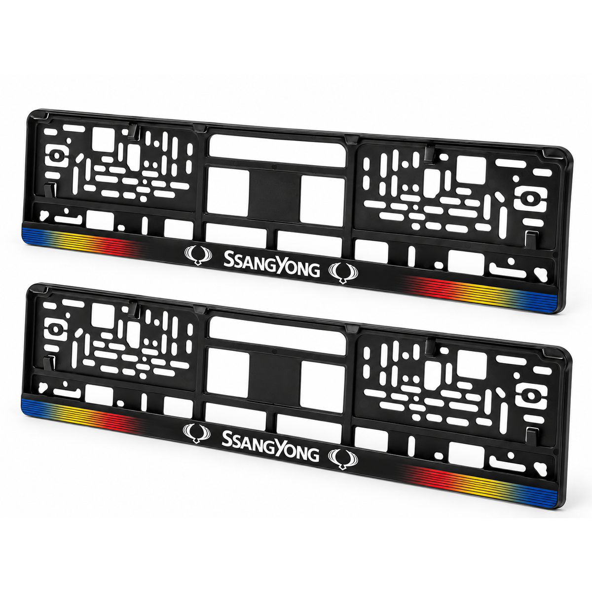Set 2 bucati, suport numar inmatriculare personalizat SsangYong, HLX-1