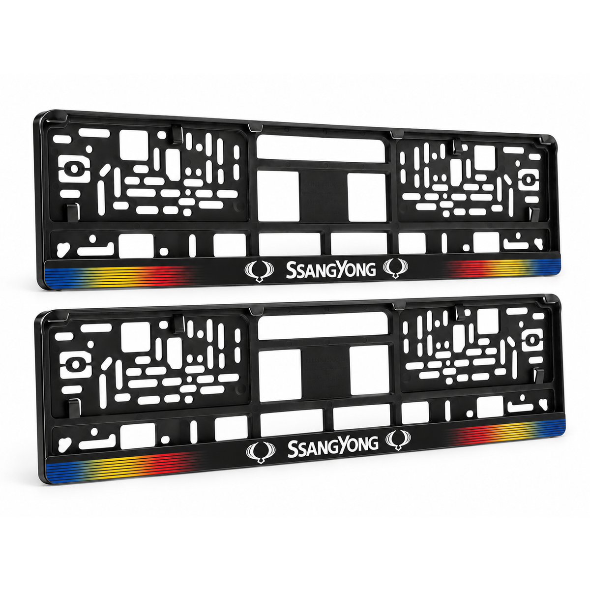 Set 2 bucati, suport numar inmatriculare personalizat SsangYong, HLX-1
