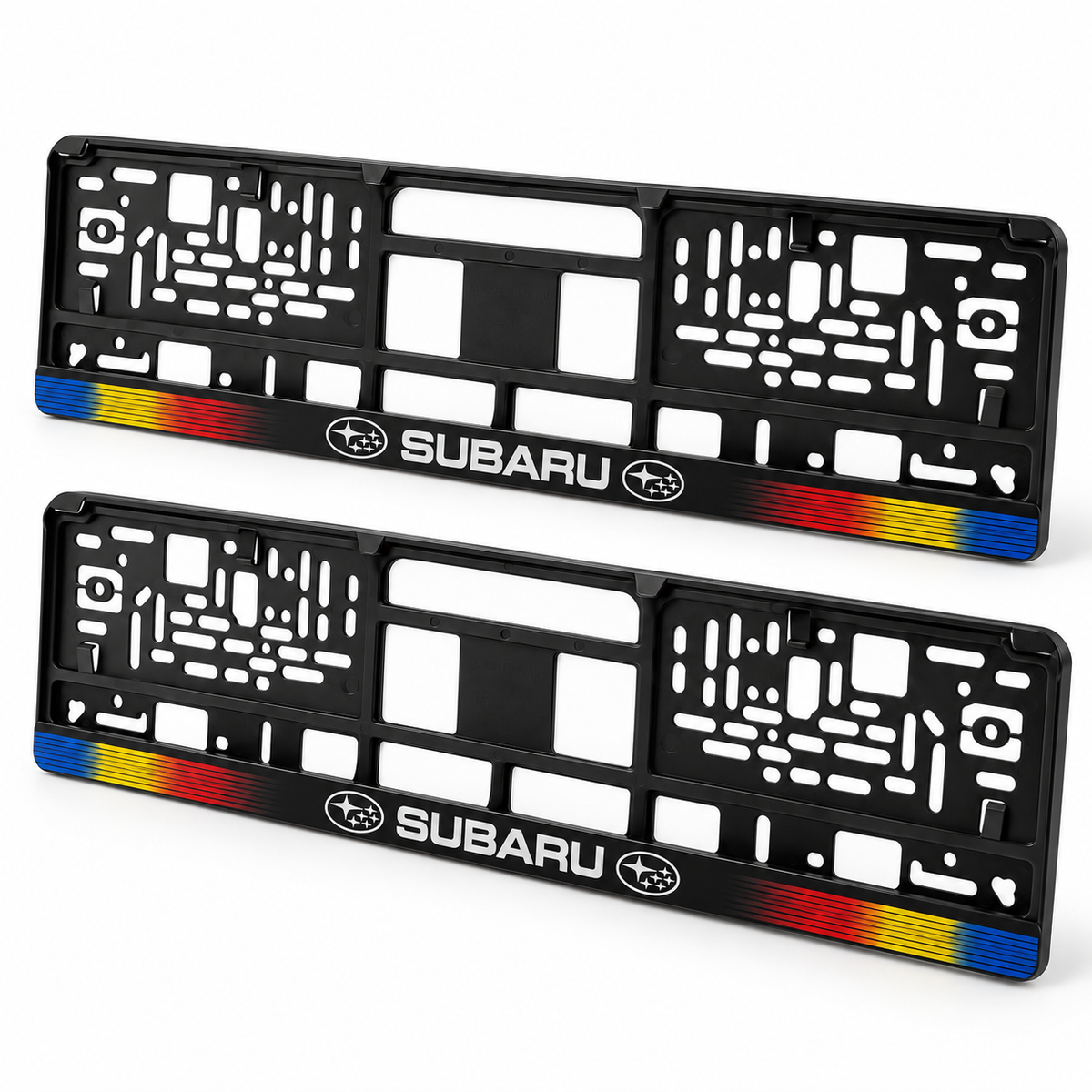 Set 2 bucati, suport numar inmatriculare personalizat Subaru, HLX-1