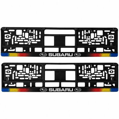Set 2 bucati, suport numar inmatriculare personalizat Subaru, HLX-1