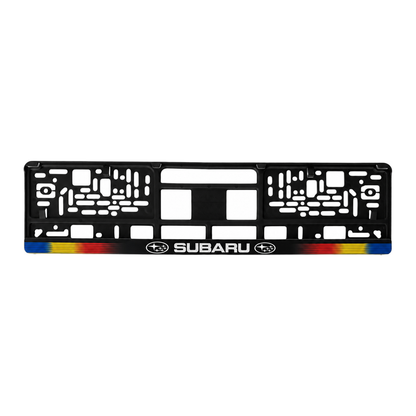 Set 2 bucati, suport numar inmatriculare personalizat Subaru, HLX-1