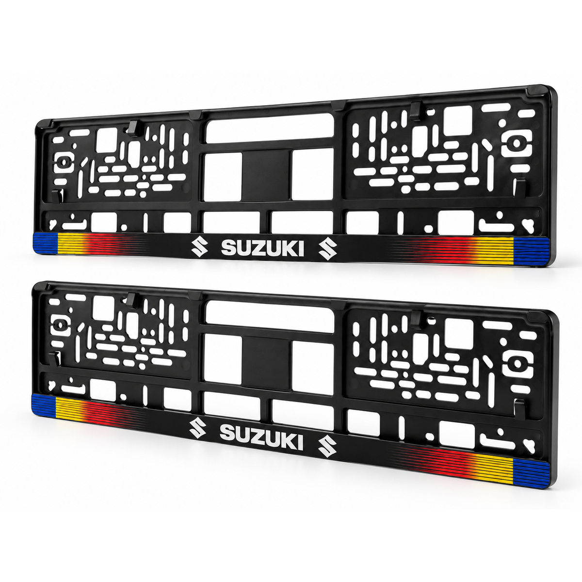 Set 2 bucati, suport numar inmatriculare personalizat Suzuki, HLX-1