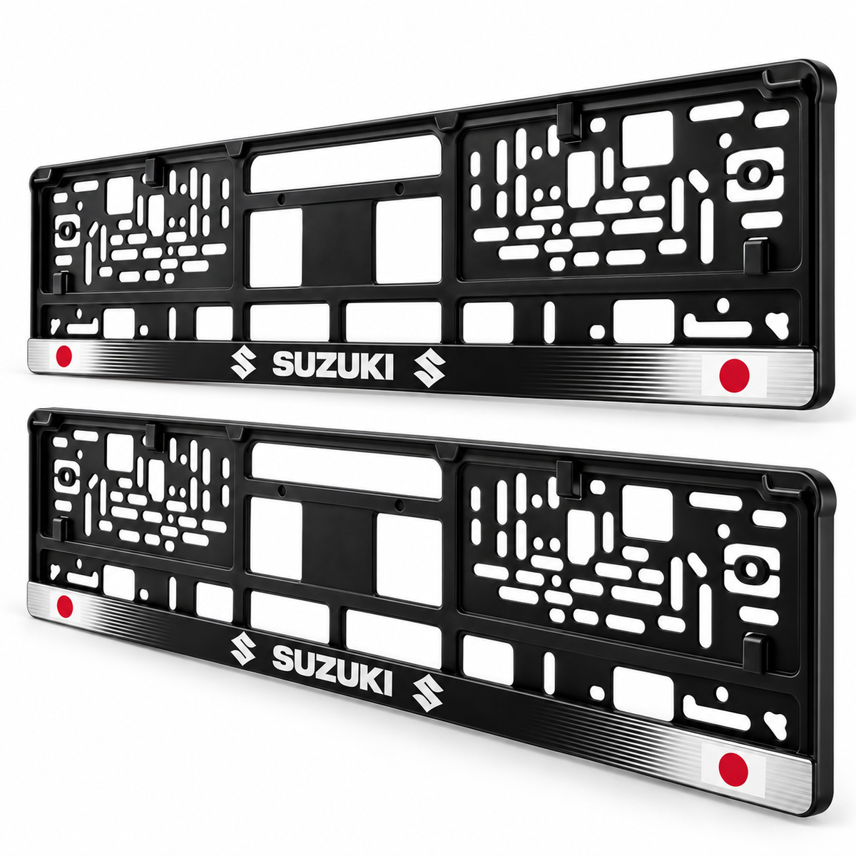 Set 2 bucati, suport numar inmatriculare personalizat Suzuki, HLX-1