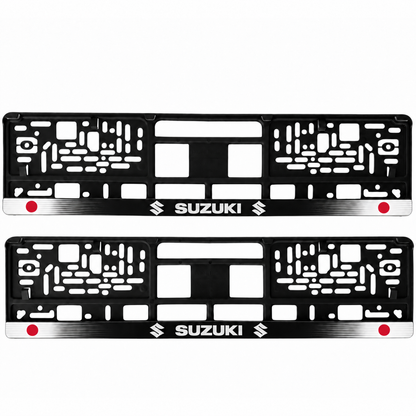Set 2 bucati, suport numar inmatriculare personalizat Suzuki, HLX-1