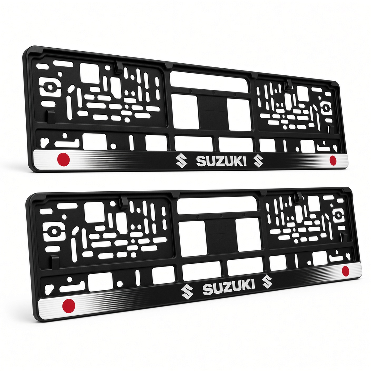 Set 2 bucati, suport numar inmatriculare personalizat Suzuki, HLX-1