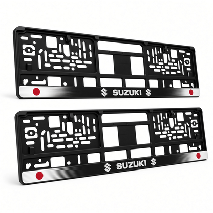 Set 2 bucati, suport numar inmatriculare personalizat Suzuki, HLX-1