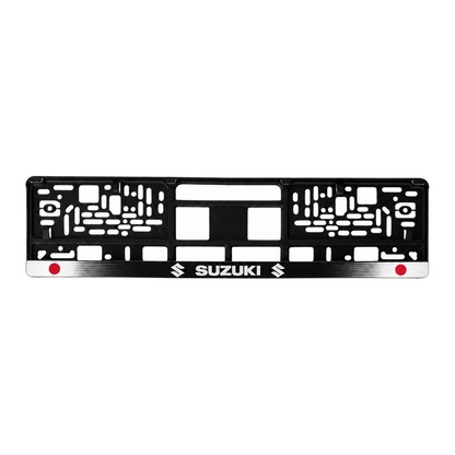 Set 2 bucati, suport numar inmatriculare personalizat Suzuki, HLX-1