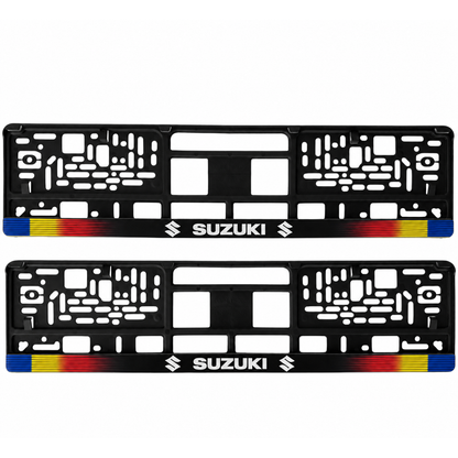 Set 2 bucati, suport numar inmatriculare personalizat Suzuki, HLX-1