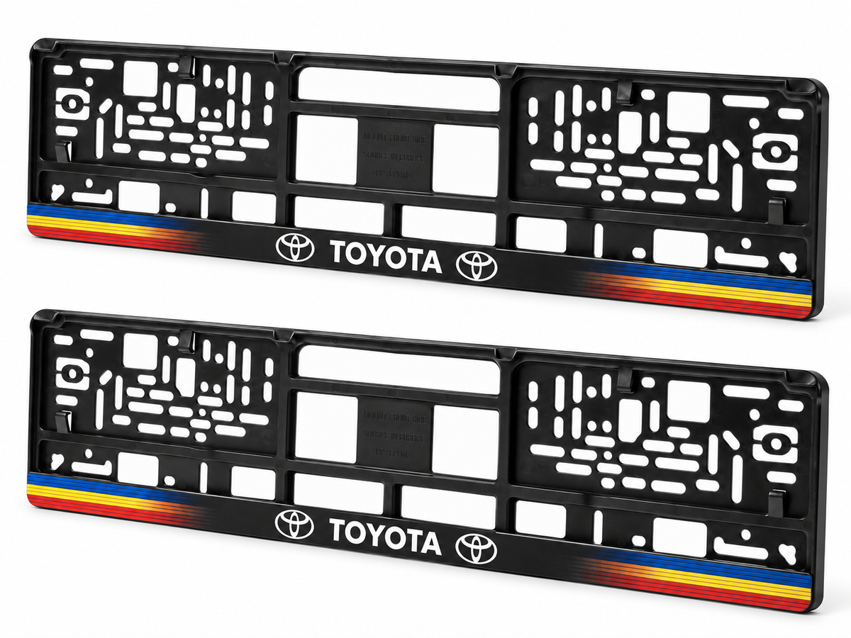 Set 2 bucati, suport numar inmatriculare personalizat Toyota, HLX-1