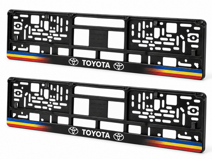 Set 2 bucati, suport numar inmatriculare personalizat Toyota, HLX-1