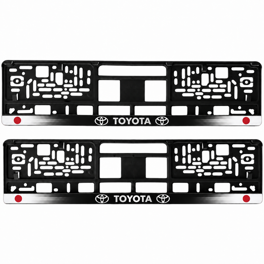 Set 2 bucati, suport numar inmatriculare personalizat Toyota, HLX-1