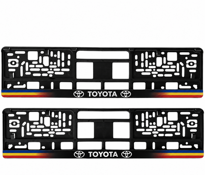 Set 2 bucati, suport numar inmatriculare personalizat Toyota, HLX-1