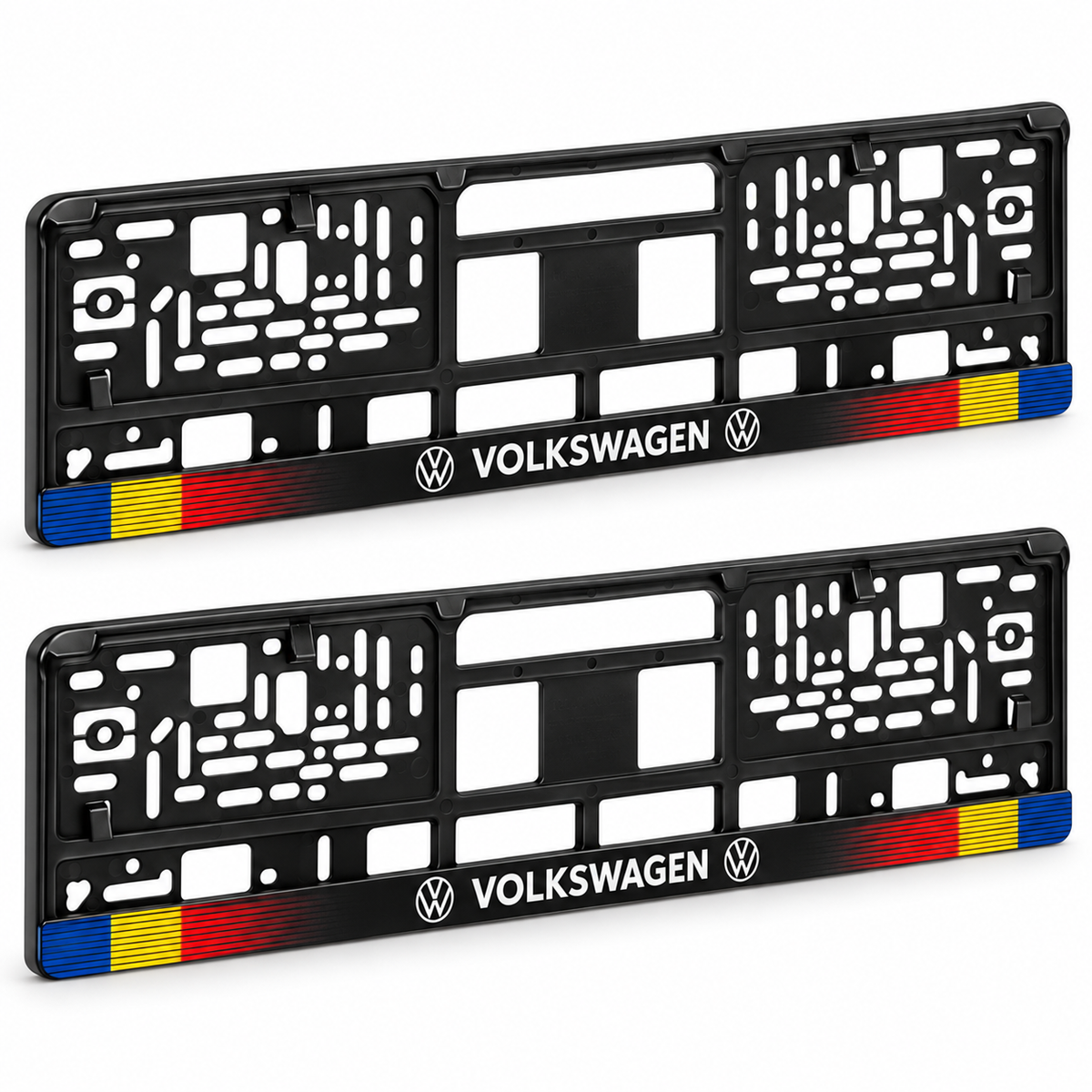 Set 2 bucati, suport numar inmatriculare personalizat Volkswagen, HLX-1