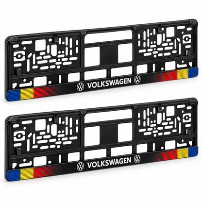 Set 2 bucati, suport numar inmatriculare personalizat Volkswagen, HLX-1