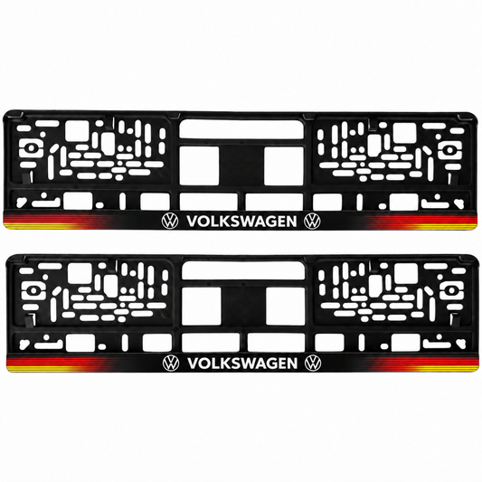 Set 2 bucati, suport numar inmatriculare personalizat Volkswagen, HLX-1