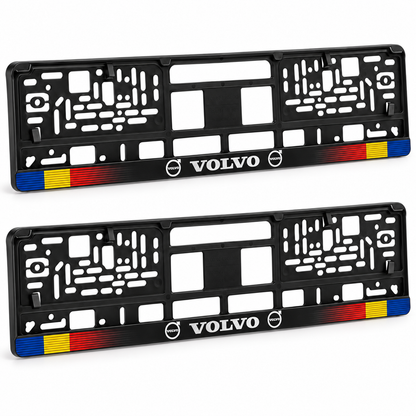 Set 2 bucati, suport numar inmatriculare personalizat Volvo, HLX-1