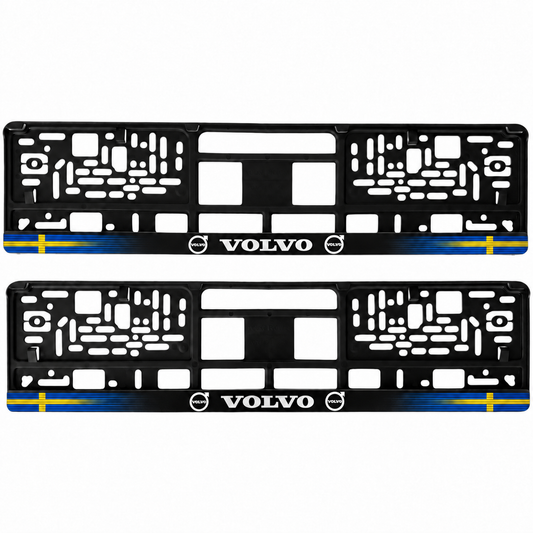 Set 2 bucati, suport numar inmatriculare personalizat Volvo, HLX-1