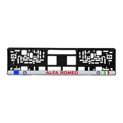Set 2 bucati, suport numar inmatriculare personalizat Alfa Romeo, HLX-3