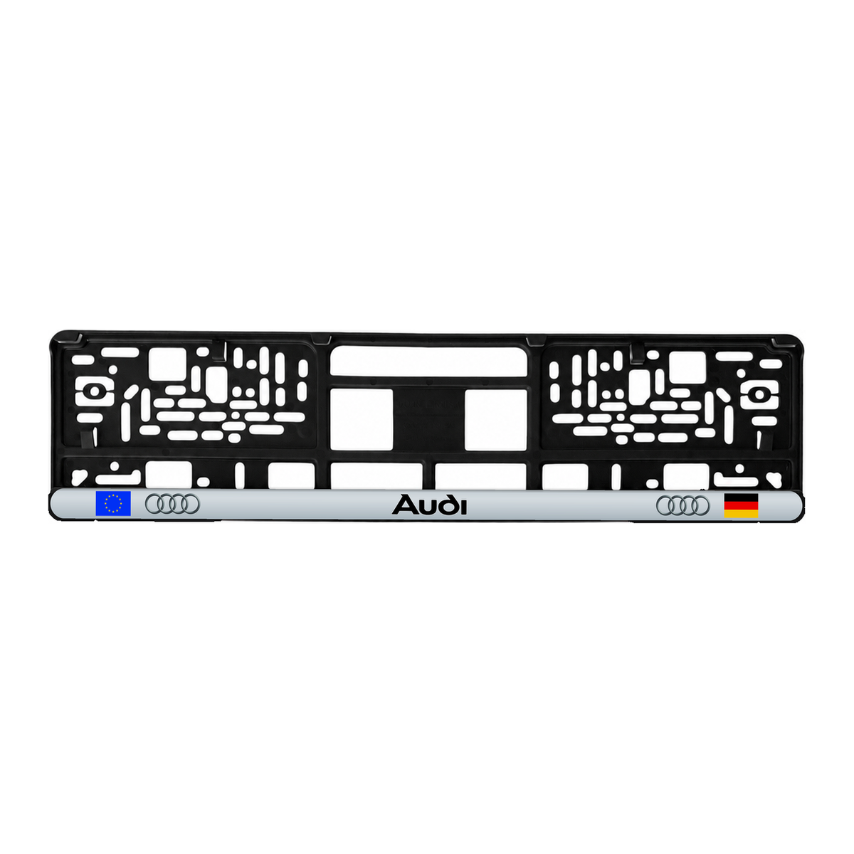 Set 2 bucati, suport numar inmatriculare personalizat Audi, HLX-3