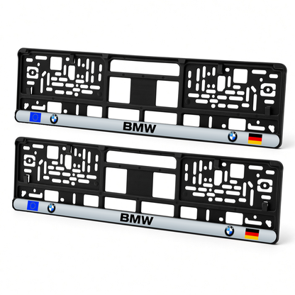 Set 2 bucati, suport numar inmatriculare personalizat BMW, HLX-3