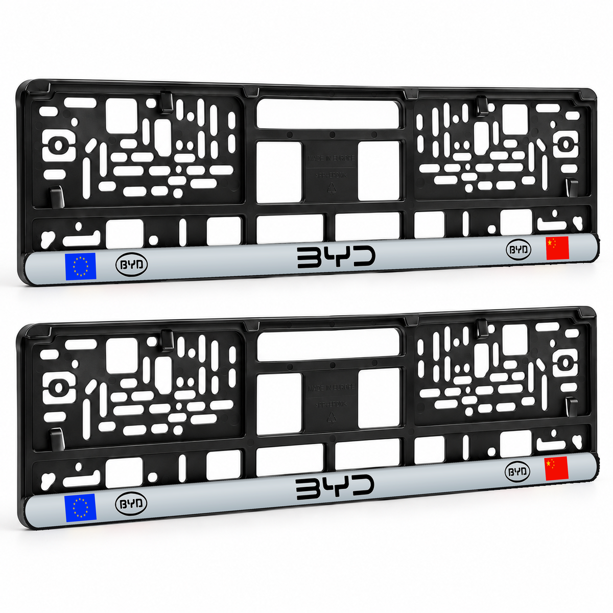 Set 2 bucati, suport numar inmatriculare personalizat BYD, HLX-3