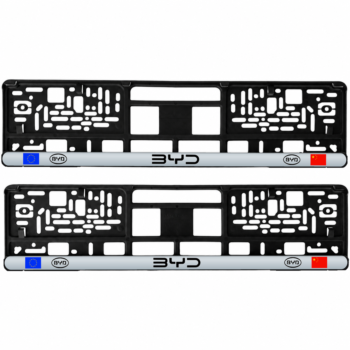 Set 2 bucati, suport numar inmatriculare personalizat BYD, HLX-3