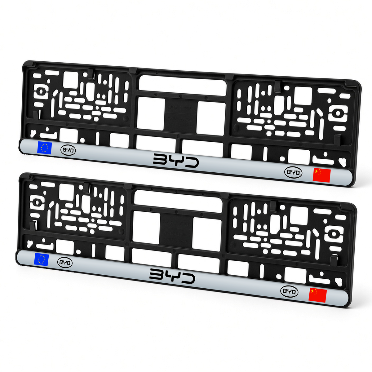 Set 2 bucati, suport numar inmatriculare personalizat BYD, HLX-3