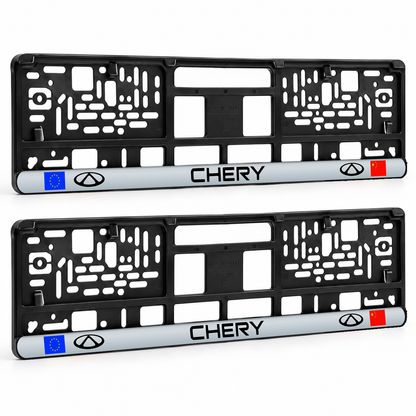 Set 2 bucati, suport numar inmatriculare personalizat Chery, HLX-3