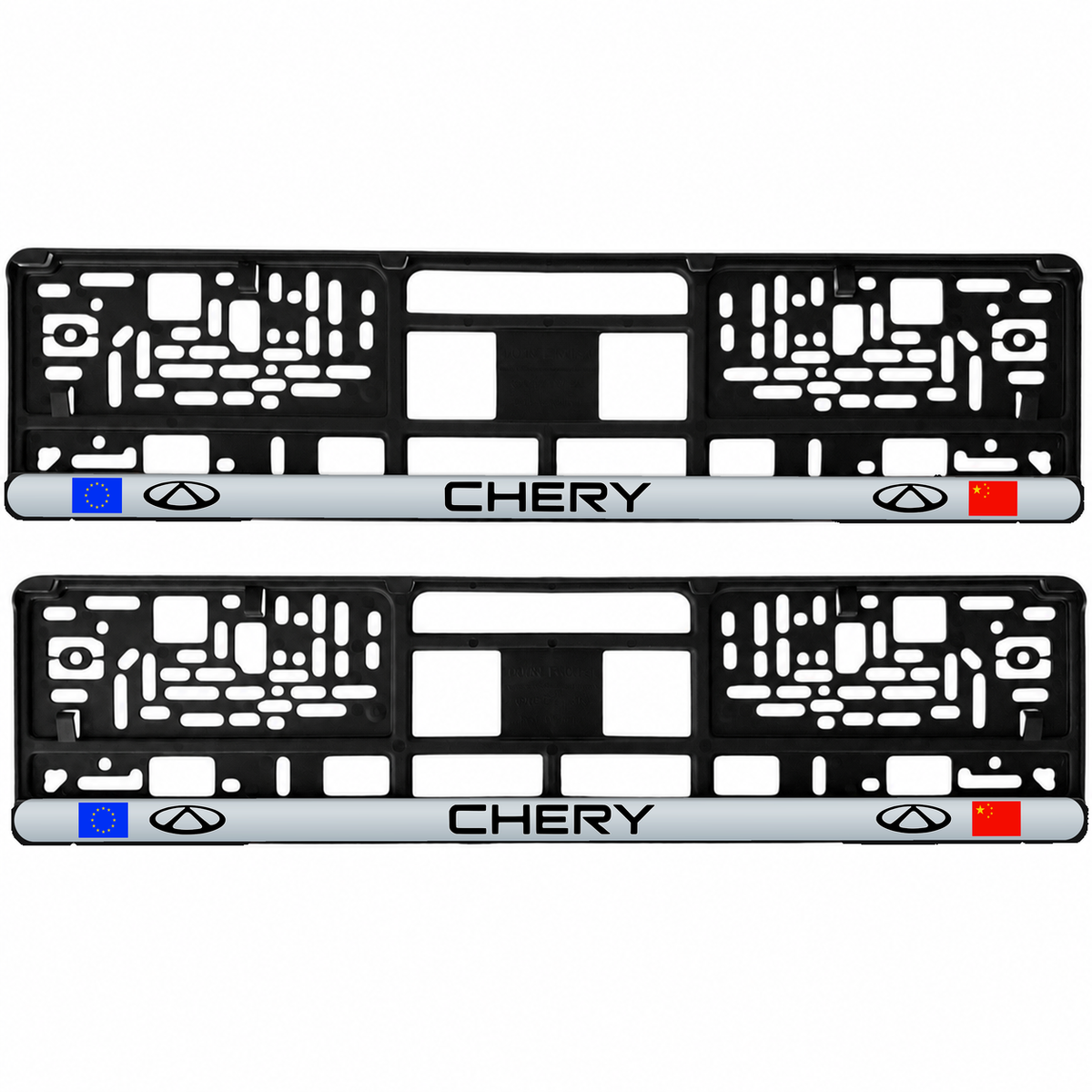 Set 2 bucati, suport numar inmatriculare personalizat Chery, HLX-3