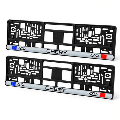 Set 2 bucati, suport numar inmatriculare personalizat Chery, HLX-3