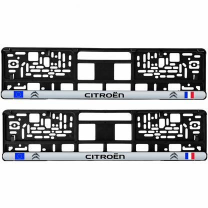 Set 2 bucati, suport numar inmatriculare personalizat Citroën, HLX-3