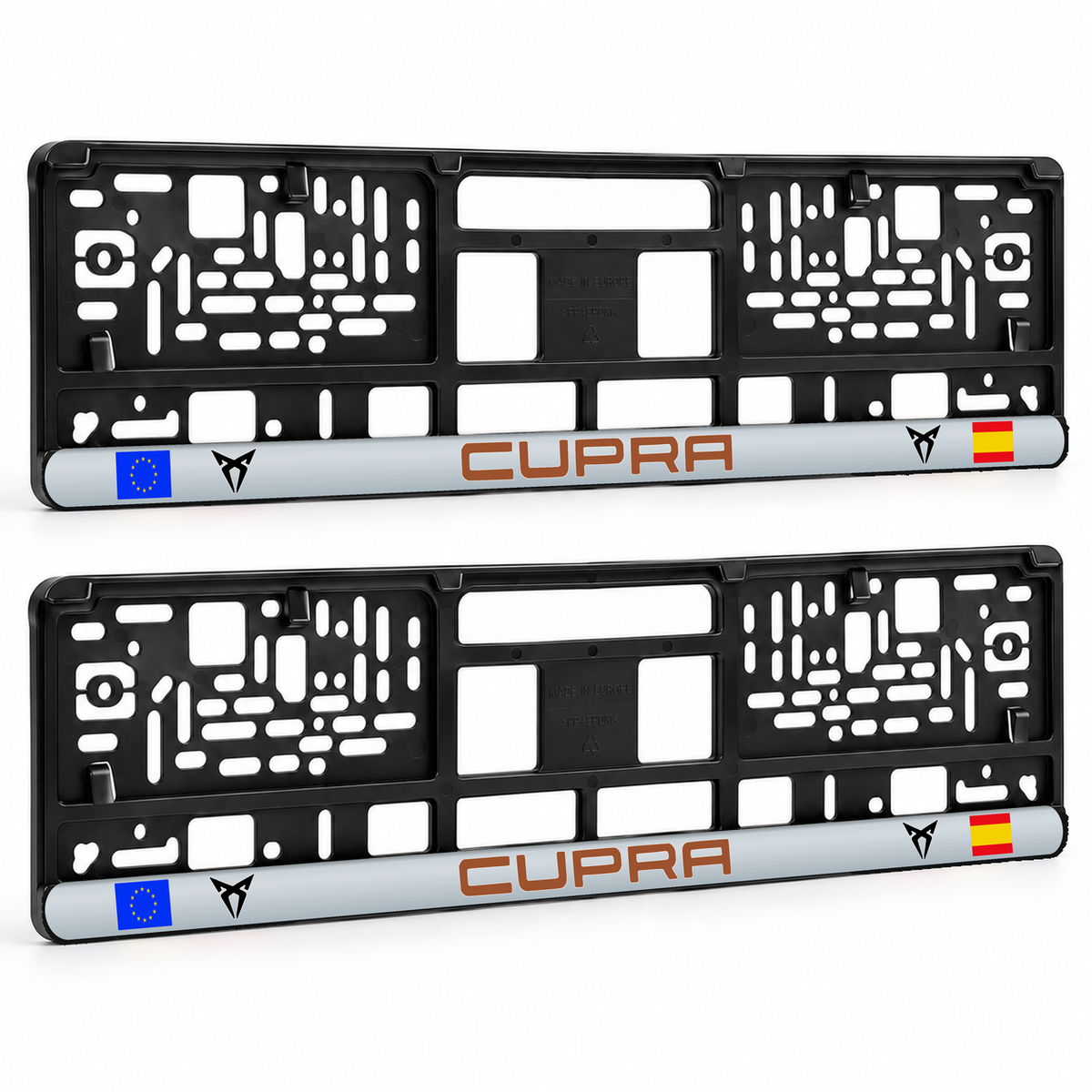 Set 2 bucati, suport numar inmatriculare personalizat Cupra, HLX-3