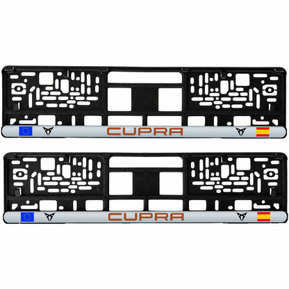 Set 2 bucati, suport numar inmatriculare personalizat Cupra, HLX-3