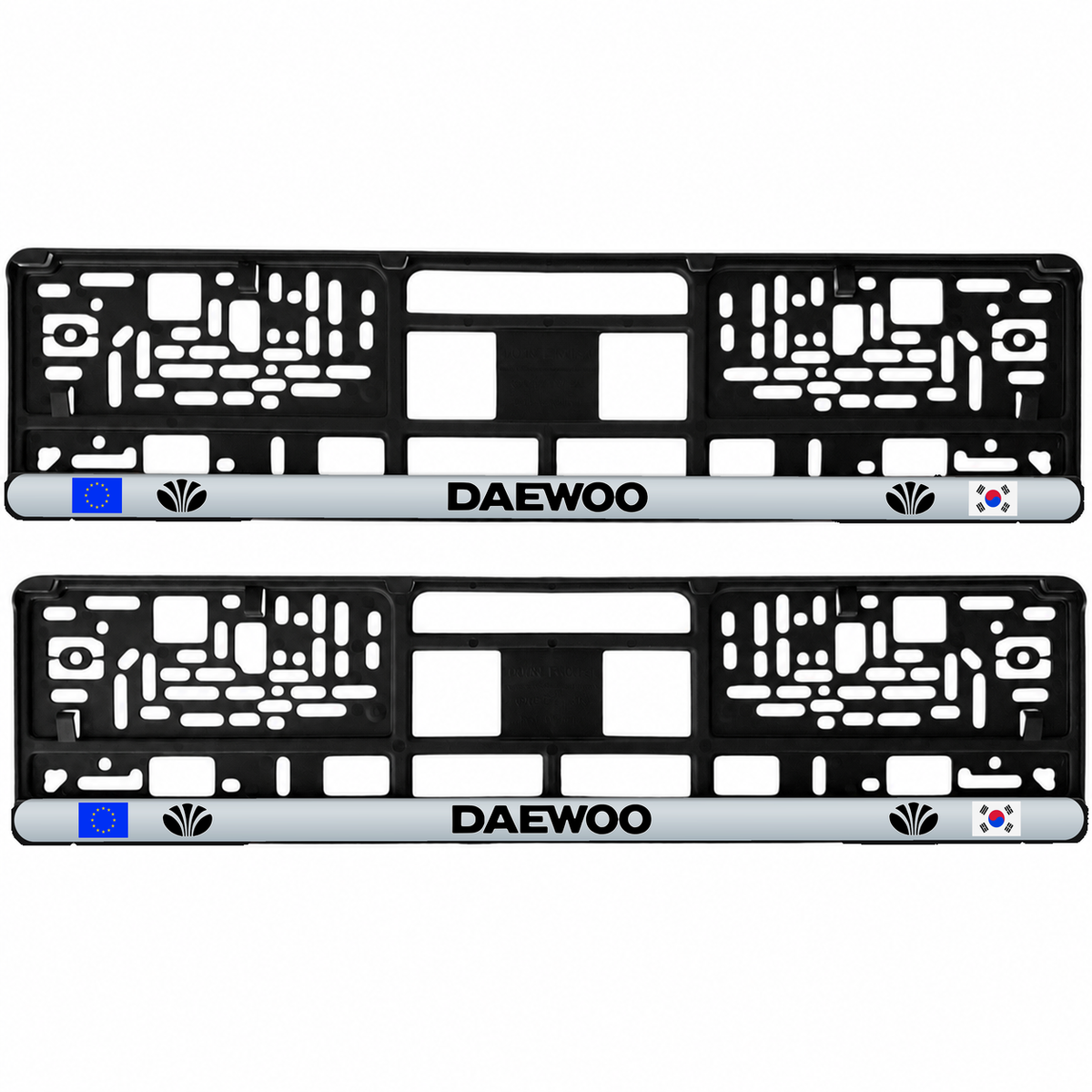 Set 2 bucati, suport numar inmatriculare personalizat Daewoo, HLX-3