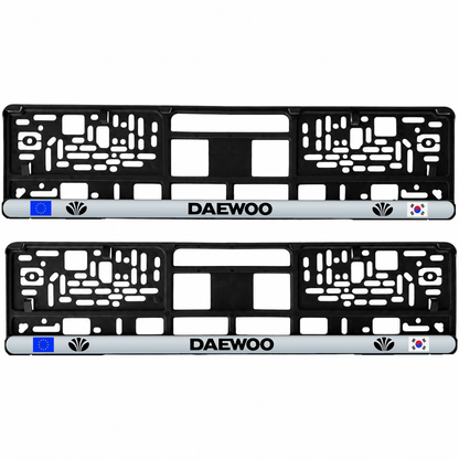 Set 2 bucati, suport numar inmatriculare personalizat Daewoo, HLX-3