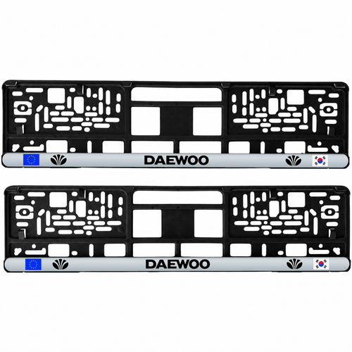 Set 2 bucati, suport numar inmatriculare personalizat Daewoo, HLX-3