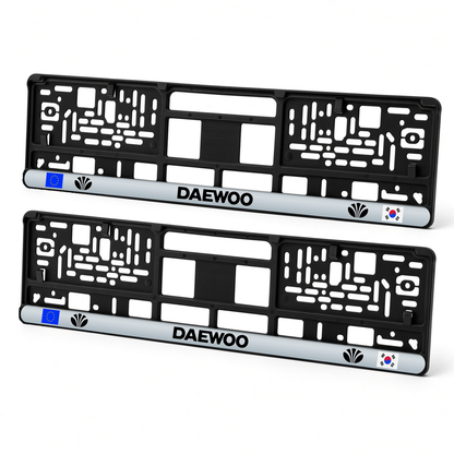 Set 2 bucati, suport numar inmatriculare personalizat Daewoo, HLX-3