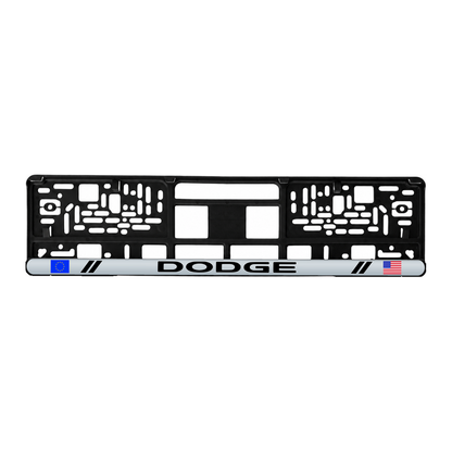 Set 2 bucati, suport numar inmatriculare personalizat Dodge, HLX-3