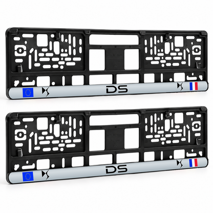 Set 2 bucati, suport numar inmatriculare personalizat DS, HLX-3