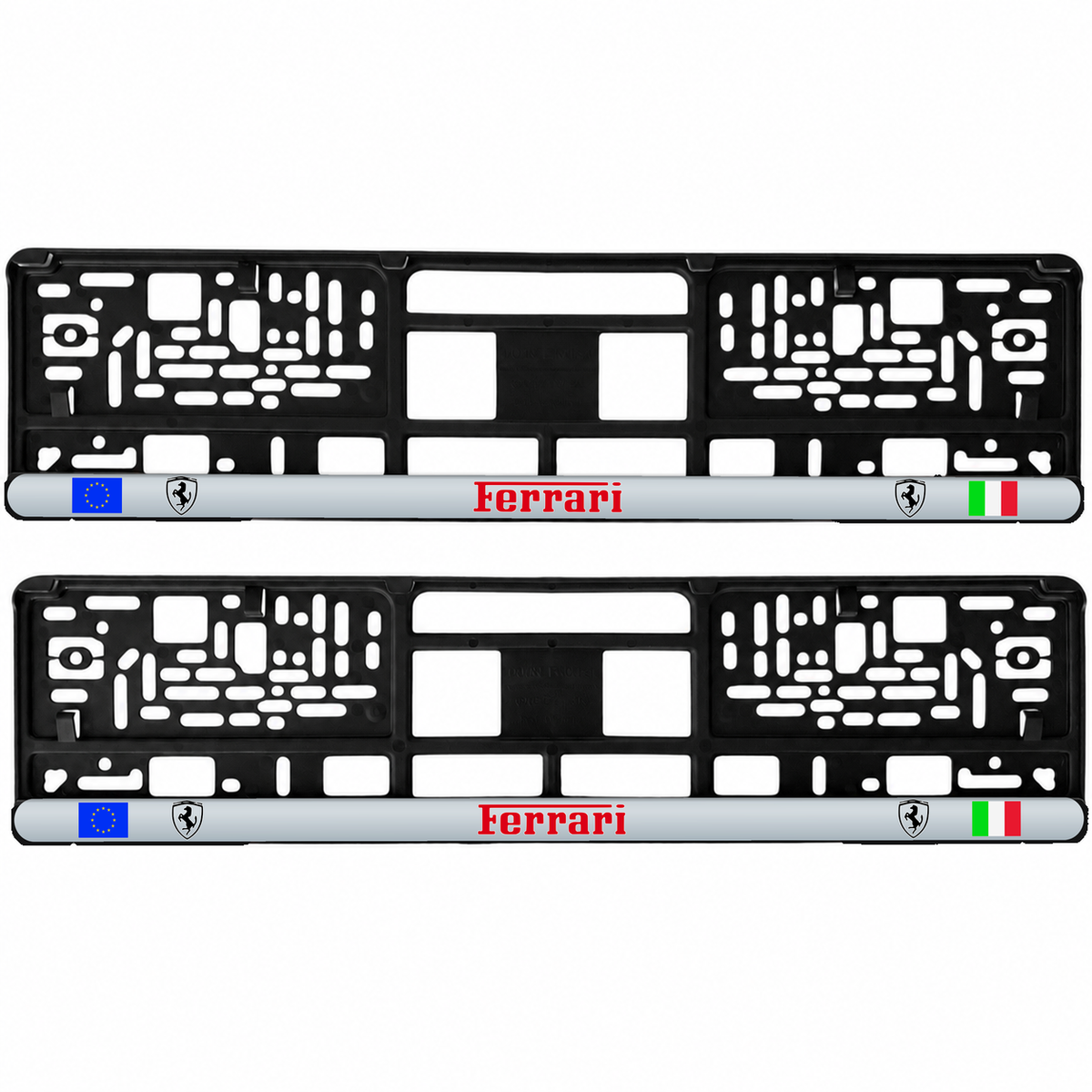 Set 2 bucati, suport numar inmatriculare personalizat Ferrari, HLX-3