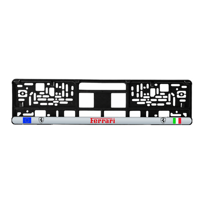 Set 2 bucati, suport numar inmatriculare personalizat Ferrari, HLX-3