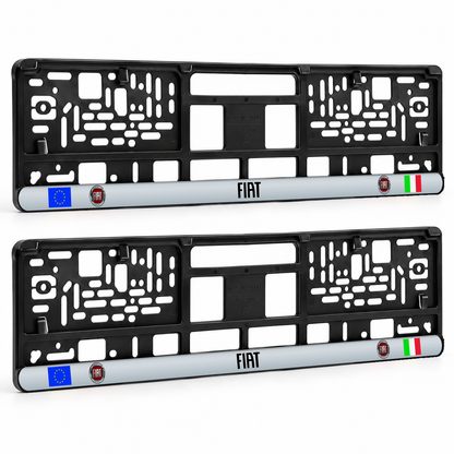 Set 2 bucati, suport numar inmatriculare personalizat Fiat, HLX-3