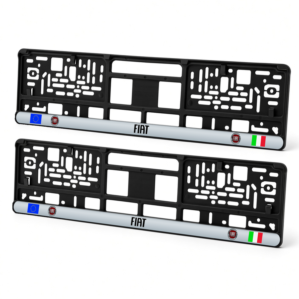 Set 2 bucati, suport numar inmatriculare personalizat Fiat, HLX-3
